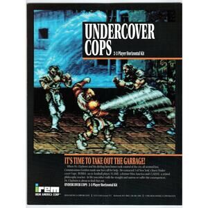 Undercover Cops 1992 Irem Arcade Game Flyer 2-3 Player Horizontal Kit
